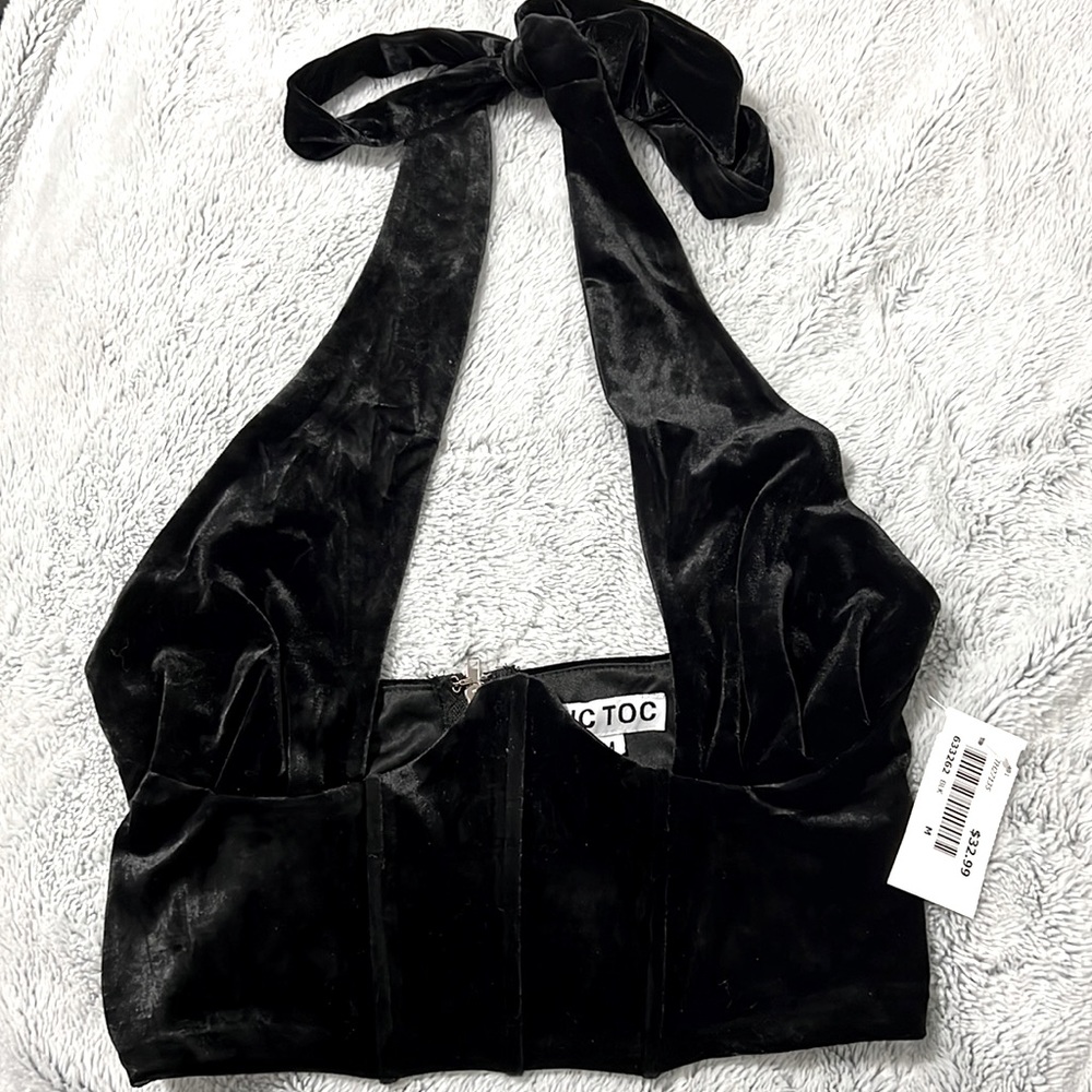 Mystique Boutique Black Cropped Corset Top